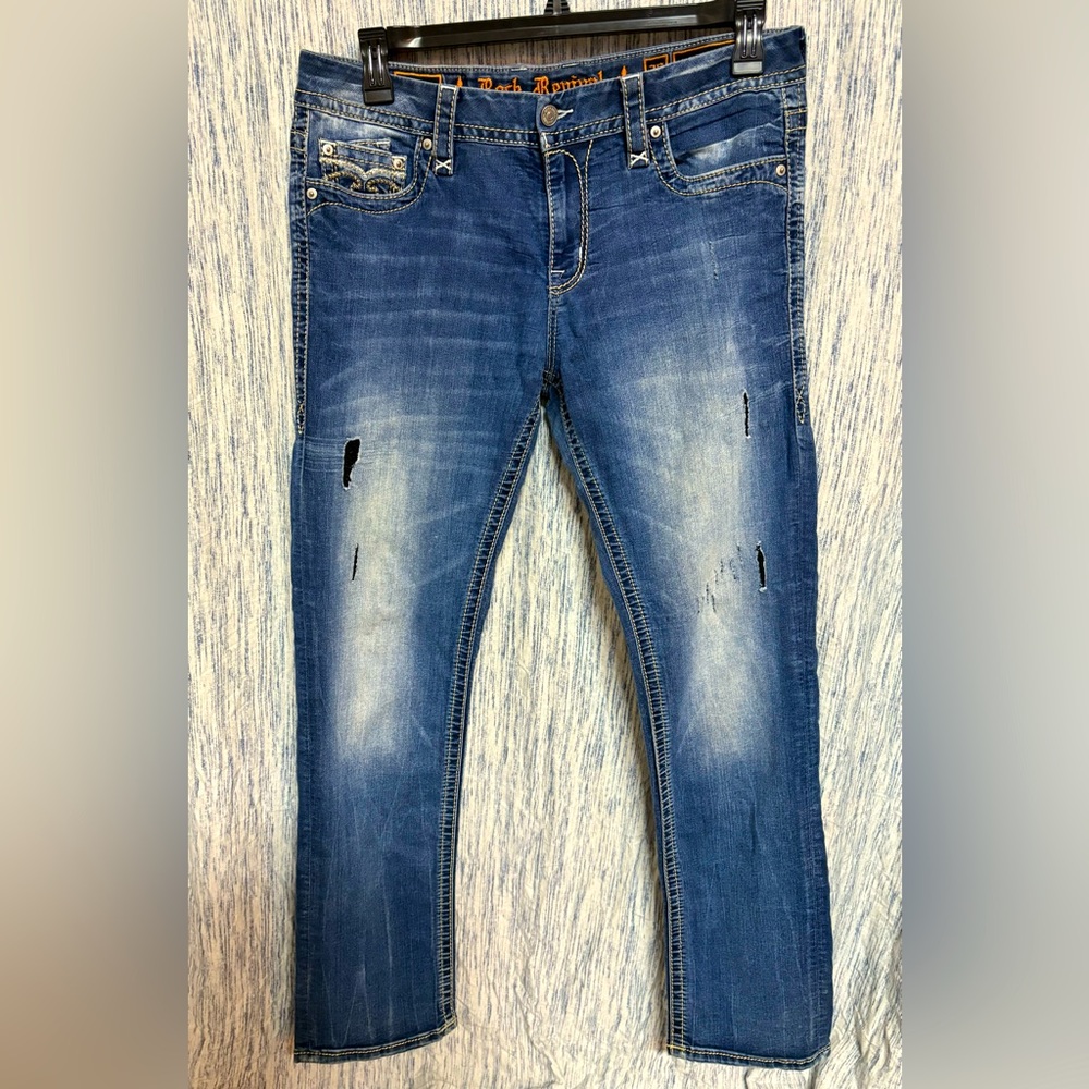 Rock Revival Magnor Easy Straight Women’s Jeans Size 30 EUC 👖